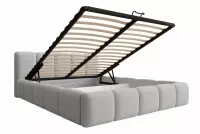 Čalouněná postel Tesia 180x200 s úložným prostorem - šedý samet Castel 80 Postel čalouněné Tesia 180x200 s úložným prostorem- šedá samet Castel 80