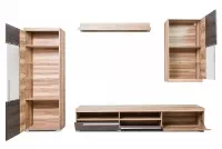 Obývacia stena Roger 10 - Orech satynowy / touchwood Obývacia stena . Roger 10 - Orech satynowy / touchwood - vnútro