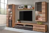 Obývacia stena Roger 10 - Orech satynowy / touchwood Hnedá Obývacia stena