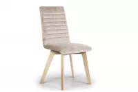 Jedálenská stolička Modern 2 - béžový Salvador 02 / nohy buk Stolička drevená z bezowa tapicerka