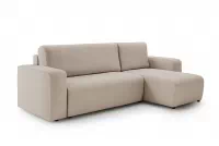 Rozkládací rohová sedací souprava Avia Mini univerzální - béžová bouclé Gerra 105 Rohová sedací souprava Avia Mini rozkládací uniwersalny prawo/levá - béžová boucle Gerra 105