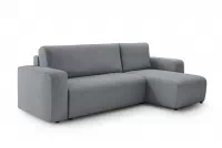 Rozkládací rohová sedací souprava Avia Mini univerzální - šedá bouclé Gerra 70 Rohová sedací souprava Avia Mini rozkládací uniwersalny prawo/levá - šedá boucle Gerra 70