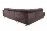 Colțar extensibil Annabelle L stânga - maro catifea Lincoln 29 / picioare negru Colțar pentru camera de zi Annabelle L stânga - maro catifea Lincoln 29 / Picioare negru