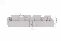 Rohová sedací souprava Finezal pravá - béžový šenil Tender Way 04 Rohová sedací souprava do obývacího pokoje Finezal 2L+C+OTP pravá - tmavý béžová šenil Tender Way 04