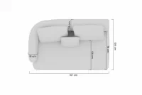 Rohová sedací souprava Finezal 2L+S+OTZP - béžová tkanina Tracy 211-04 Rohová sedací souprava pro obývacího pokoje Finezal 2L+S+OTZP - béžová plecionka Tracy 211-04