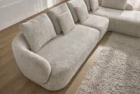 Rohová sedací souprava Finezal 2L+S+OTZP - béžová tkanina Tracy 211-04 Rohová sedací souprava pro obývacího pokoje Finezal 2L+S+OTZP - béžová plecionka Tracy 211-04