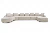 Rohová sedací souprava Finezal OTL+C+2S+S+OTZP - béžová tkanina Tracy 211-04 Rohová sedací souprava pro obývacího pokoje Finezal OTL+C+2S+S+OTZP - béžová plecionka Tracy 211.04