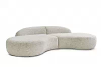 Rohová sedačka do obýváku Finezal OTL+OTP - béžová tkanina Tracy 211-04 Rohová sedací souprava pro obývacího pokoje Finezal OTL+OTP - béžová plecionka Tracy 211-04