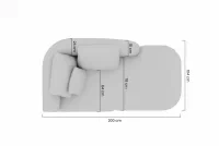 Rohová sedací souprava Finezal OTOL+2S+OTZP - béžová tkanina Tracy 211-04 Rohová sedací souprava pro obývacího pokoje Finezal OTOL+2S+OTZP - béžová plecionka Tracy 211-04