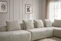 Rohová sedací souprava Finezal OTOL+2S+OTZP - béžová tkanina Tracy 211-04 Rohová sedací souprava pro obývacího pokoje Finezal OTOL+2S+OTZP - béžová plecionka Tracy 211-04