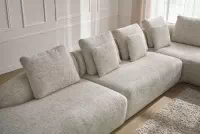 Rohová sedací souprava Finezal OTOL+2S+OTZP - béžová tkanina Tracy 211-04 Rohová sedací souprava pro obývacího pokoje Finezal OTOL+2S+OTZP - béžová plecionka Tracy 211-04