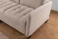 Rohová sedačka Gespano L ľavostranná s úzkou opierkou - béžový šenil Perfect Harmony 07 Rohová sedacia súprava Gespano L Ľavá strana z waskim bokiem - béžový šenil Perfect Harmony 07