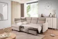 Rohová sedačka Gespano L ľavostranná s úzkou opierkou - béžový šenil Perfect Harmony 07 Rohová sedacia súprava Gespano L Ľavá strana z waskim bokiem - béžový šenil Perfect Harmony 07