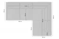 Rohová sedačka Gespano L ľavostranná s úzkou opierkou - béžový šenil Perfect Harmony 07 Rohová sedacia súprava Gespano L Ľavá strana z waskim bokiem - béžový šenil Perfect Harmony 07