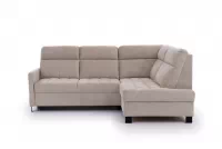 Rohová sedačka Gespano L pravostranná s úzkou opierkou - béžový šenil Perfect Harmony 07 Rohová sedacia súprava Gespano L pravá strana z waskim bokiem - béžový šenil Perfect Harmony 07