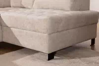 Rohová sedačka Gespano L pravostranná s úzkou opierkou - béžový šenil Perfect Harmony 07 Rohová sedacia súprava Gespano L pravá strana z waskim bokiem - béžový šenil Perfect Harmony 07