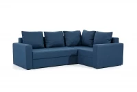 Rohová sedacia súprava s funkciou spania Turias L Námornícka modrá rohová rozkladacia sedačka do obývačky 