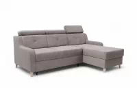 Colțar extensibil Laksaro dreapta - maro deschis catifea Jasmine 25 Naroznik z funkcja de dormit Laksaro pe partea dreaptă - jasno maro catifea Jasmine 25