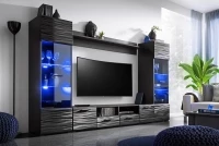 Set mobilier living Factor 1 - negru Černá Perete de sufragerie