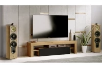 moderní TV stolek Vera 138 cm - dub artisan/černá mat szafka RTV Vera do pokoju dziennego