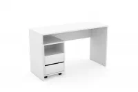 Moderní psací stůl s úložným prostorem Agapi - Bílý biale Psací stůl s úložným prostorem