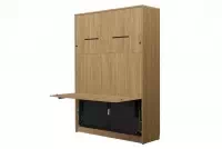 Canapea extensibilă verticală Genius 120x200 cu un birou - stejar uleiat Polkotapczan pionowy Genius 120x200 cu un birou - stejar olejowany