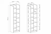 Regál Alessio 4 - 55 cm - písková béžová / dub olejovaný Regál Alessio 4 - 55 cm - béžová Pískový / dub olejowany