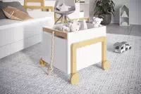 Cufăr pentru jucării Silia 55 cm pe roți - alb alpin / stejar DEPOZITARE pentru jucării Silia 55 cm na kolkach - biel alpin / stejar