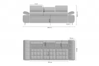 Rozkládací pohovka Tyrion Pohovka třímístná Tyrion rozkládací