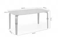 Jídelní stůl Norello 160x90 cm - ořech / černá Stůl Norello 160x90 cm - ořech / černá