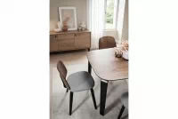 Jídelní stůl Norello 160x90 cm - ořech / černá Stůl Norello 160x90 cm - ořech / černá