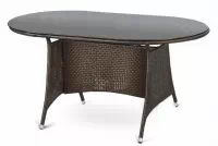 Záhradný stôl MASTER 150x90 cm - čierna / hnedá Stôl záhradný Master - Čierny / Tmavo hnedá