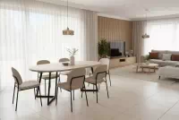 Kulatý rozkládací stůl Cedrus 95/150 cm loftový - dub vinceza Stůl okragly Cedrus 95/150 cm loftový rozkladany - dub vinceza