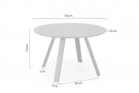 Kulatý stůl Danilo 120 cm - ořech / černé nohy Stůl okragly Danilo 120 cm - ořech / černé nožičky