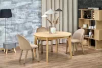 Okrúhly stôl Zoreli 120-200x120 cm rozkladací - prírodný dub Stôl okragly Zoreli 120-200x120 cm rozkladany - Dub prírodné