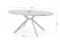 Oválný stůl Locarno 170x90 cm - ořech / černá Stůl owalny Locarno 170x90 cm - ořech / černá