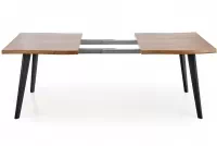 Sanvi bővíthető étkezőasztal 120-180x80 cm - natúr / fekete lábak stůl rozkladany dickson 120-160/80 - Fekete