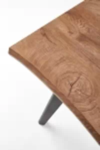 Sanvi bővíthető étkezőasztal 120-180x80 cm - natúr / fekete lábak stůl rozkladany dickson 120-160/80 - Fekete
