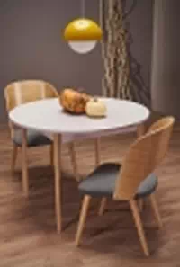 Rozkládací jídelní stůl Elaris - 102-142x102 cm - kašmír / dub natural Stůl rozkladany Elaris 102-142x102 cm kašmír / přírodní 