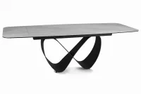 Rozkladací stôl Elunari 160-240x90 cm - prírodný mramor cloud / čierny mat Stôl rozkladany Elunari 160-240x90 cm - Biely mramor / Čierny mat