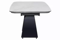 Rozkladací stôl Elunari 160-240x90 cm - prírodný mramor cloud / čierny mat Stôl rozkladany Elunari 160-240x90 cm - Biely mramor / Čierny mat