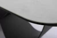 Rozkladací stôl Elunari 160-240x90 cm - prírodný mramor cloud / čierny mat Stôl rozkladany Elunari 160-240x90 cm - Biely mramor / Čierny mat