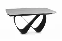 Rozkladací stôl Elunari 160-240x90 cm - prírodný mramor cloud / čierny mat Stôl rozkladany Elunari 160-240x90 cm - Biely mramor / Čierny mat