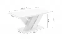 Rozkládací stůl Silvano 160-200x90 cm - kašmír / dub cremona Stůl rozkladany Silvano 160-200x90 cm - kašmír / dub cremona