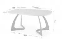 Rozkládací stůl Veldon 160-200x90 cm - přírodní dub / černá Stůl rozkladany Veldon 160-200x90 cm - dub přírodní / černá