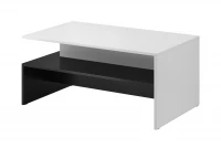 Konferenčný stolík Baros 99 s policou 100 cm - biela / čierna Konferenčný Stolík Baros 99 Biely - Čierny