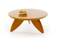 Okrúhly konferenčný stolík Lumis 80 cm - horčicový Stolík kawowy okragly Lumis 80 cm - horčicová