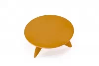 Okrúhly konferenčný stolík Lumis 80 cm - horčicový Stolík kawowy okragly Lumis 80 cm - horčicová