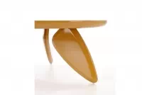 Okrúhly konferenčný stolík Lumis 80 cm - horčicový Stolík kawowy okragly Lumis 80 cm - horčicová