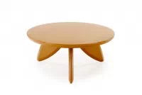 Okrúhly konferenčný stolík Lumis 80 cm - horčicový Stolík kawowy okragly Lumis 80 cm - horčicová